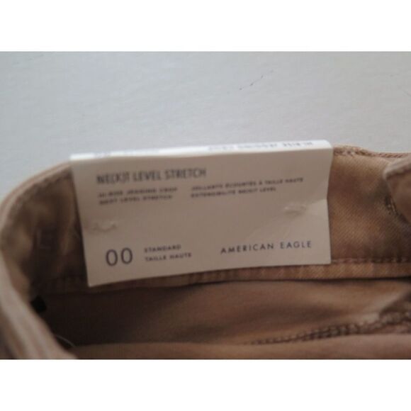 American Eagle Womens Sz 00 Lt. Brown Ne(x)t Level Stretch Hi-Rise Jegging Jeans - Picture 9 of 9